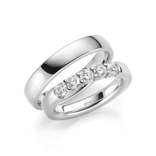 Set in witgoud 14 kt. met in totaal 0,75 ct. Briljant tw/si van acredo