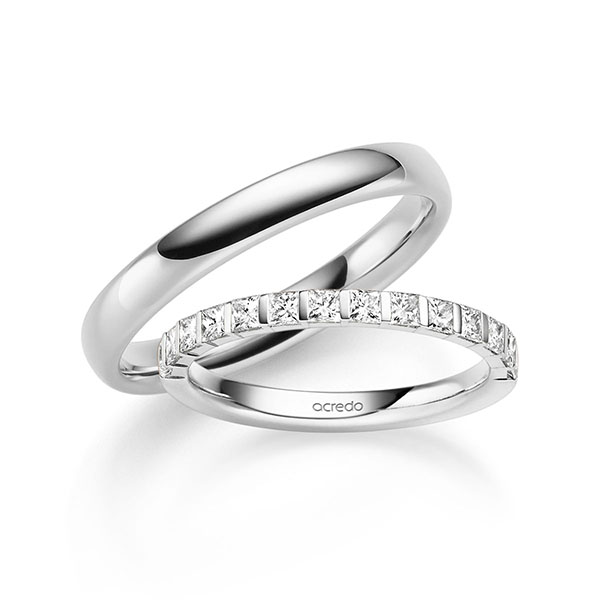 Set in witgoud 14 kt. met in totaal 0,7 ct. tw/si van acredo