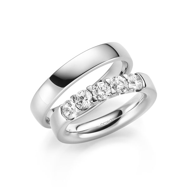 Set in witgoud 14 kt. met in totaal 1,25 ct. Briljant tw/si van acredo - A-2116-1 Set in witgoud 14 kt. met in totaal 1,25 ct. Briljant tw/si van acredo - A-2116-1