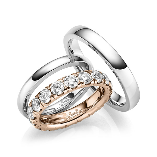Set in witgoud 14 kt. met in totaal 2,55 ct. Briljant tw/si van Steinberg