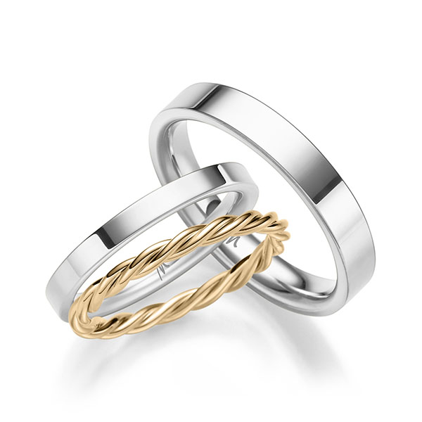 Set in witgoud 14 kt. van Merii