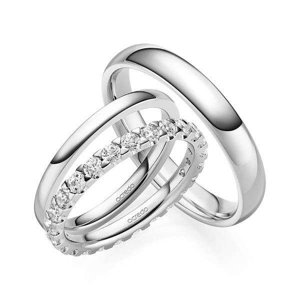Set in witgoud 14 kt. volledig gezet met in totaal 1,3 ct. Briljant tw/si van acredo - A-2077-1 Set in witgoud 14 kt. volledig gezet met in totaal 1,3 ct. Briljant tw/si van acredo - A-2077-1