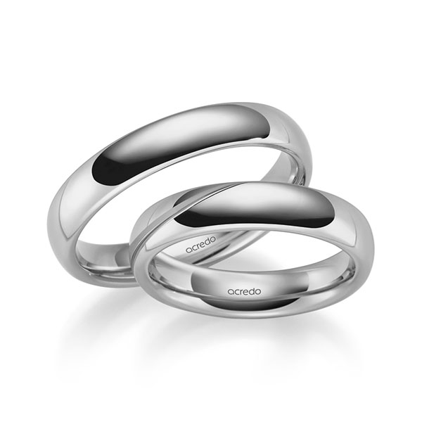 Set klassieke trouwringen in 600 Platinahoudend metaal (60%) van acredo - S-1266-3