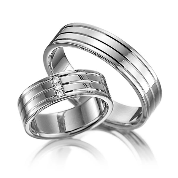 Set Klassieke trouwringen in dark grey gold 14 kt. met in totaal 0,045 ct. Briljant tw/si van Eternal Touch - Y-1108-2 Set Klassieke trouwringen in dark grey gold 14 kt. met in totaal 0,045 ct. Briljant tw/si van Eternal Touch - Y-1108-2