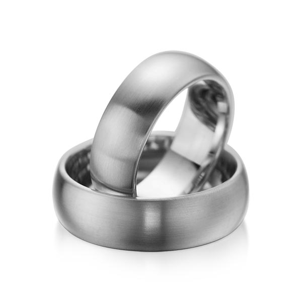 Set klassieke trouwringen in dark grey gold 14 kt. van acredo - A-1076-5