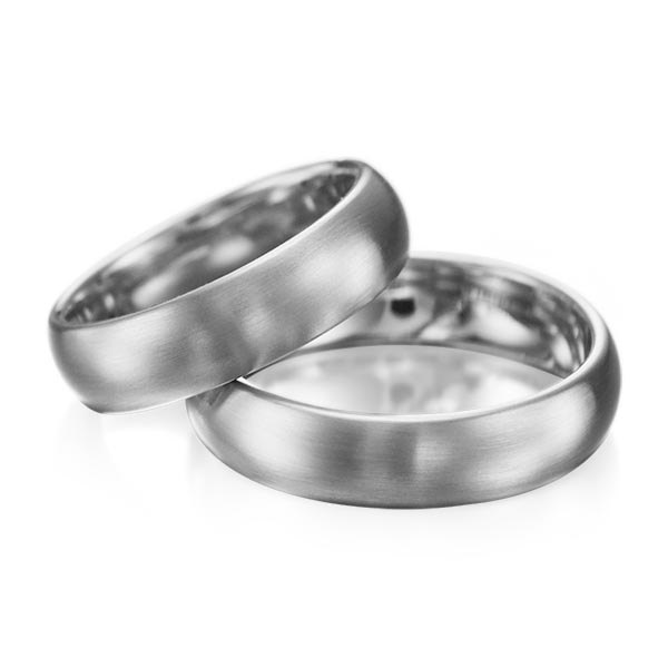 Set klassieke trouwringen in dark grey gold 14 kt. van acredo - A-1077-7