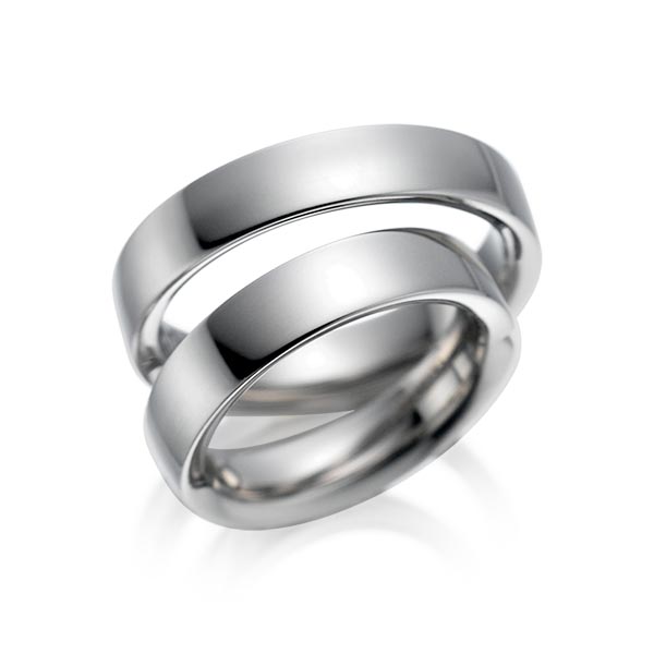 Set klassieke trouwringen in dark grey gold 14 kt. van acredo - A-1078-4