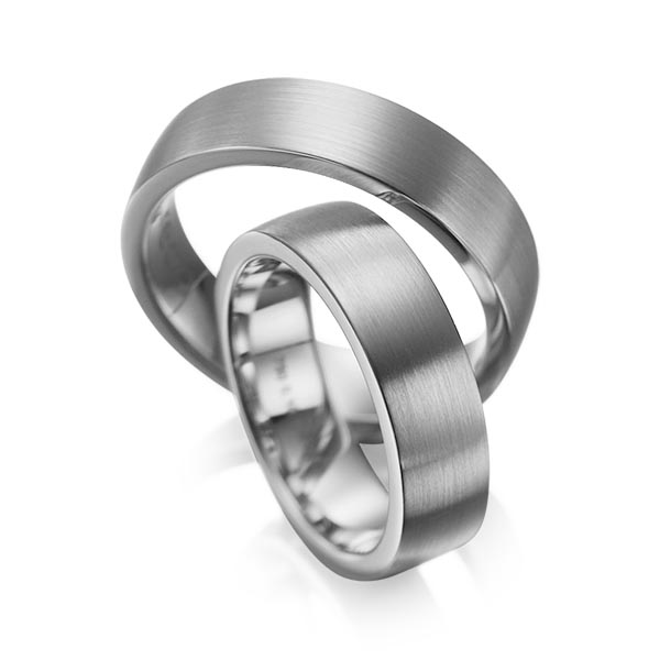 Set klassieke trouwringen in dark grey gold 14 kt. van acredo - A-1080-7