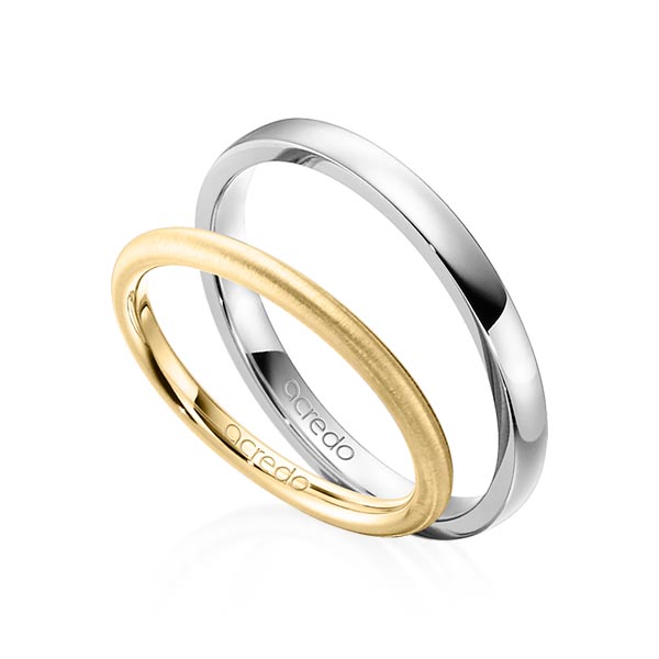 Set klassieke trouwringen in geelgoud 14 kt. van acredo - A-1382-10