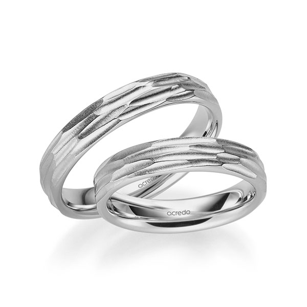 Set klassieke trouwringen in grijsgoud 18 kt. van acredo - A-2314-6 Set klassieke trouwringen in grijsgoud 18 kt. van acredo - A-2314-6