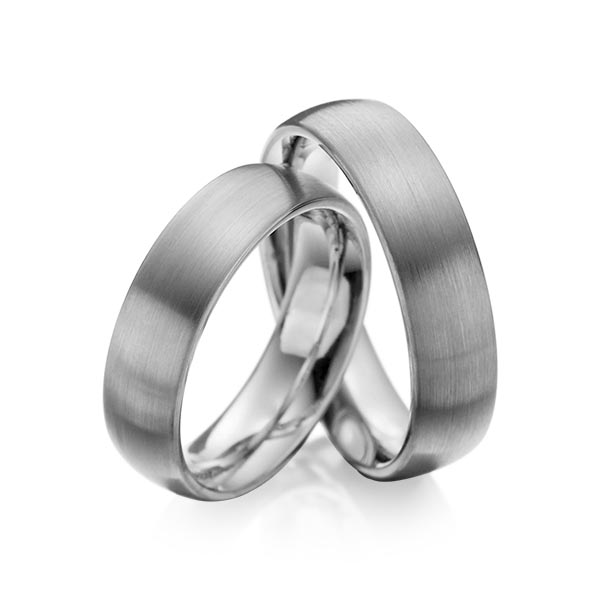 Set klassieke trouwringen in palladium 14 kt. van Steinberg - Q-1011-6