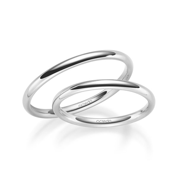 Set klassieke trouwringen in palladium 950 van acredo - S-1261-5 Set klassieke trouwringen in palladium 950 van acredo - S-1261-5