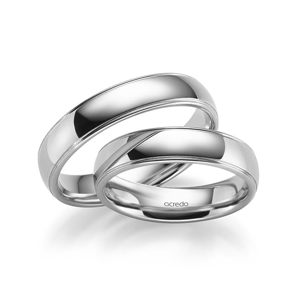 Set Klassieke trouwringen in palladium 950 van acredo - S-1286-9 Set Klassieke trouwringen in palladium 950 van acredo - S-1286-9