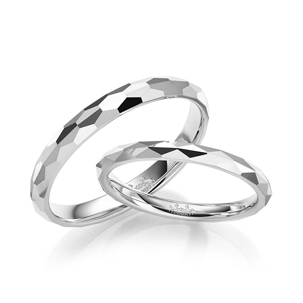 Set klassieke trouwringen in palladium 950 van Steinberg - Q-1702-4