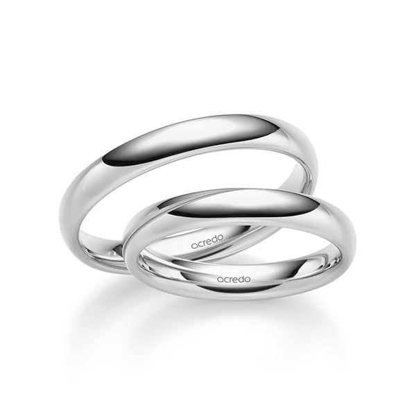 Set klassieke trouwringen in platina 950 van acredo - S-1292-6 Set klassieke trouwringen in platina 950 van acredo - S-1292-6