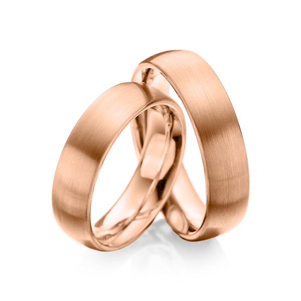 Set klassieke trouwringen in roodgoud 14 kt. van Steinberg - Q-1011-3