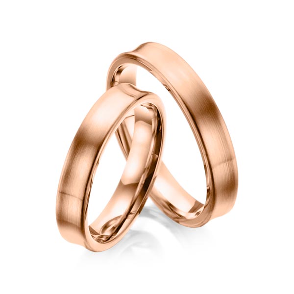 Set klassieke trouwringen in roodgoud 14 kt. van Steinberg - Q-1014-3