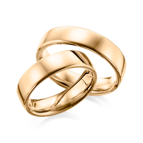 Set klassieke trouwringen in roségoud 14 kt. van Steinberg - Q-1017-5