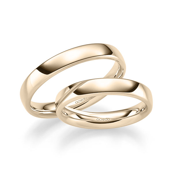 Set klassieke trouwringen in Signature Goud 585 van acredo