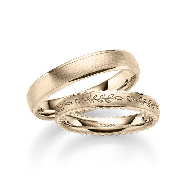 Set Klassieke trouwringen in Signature Goud 585 van acredo Set Klassieke trouwringen in Signature Goud 585 van acredo