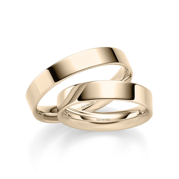 Set klassieke trouwringen in Signature Goud 585 van acredo