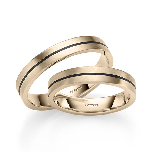 Set Klassieke trouwringen in Signature Goud 585 van acredo - S-1302-2