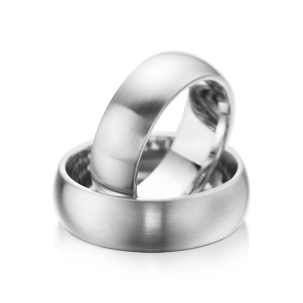 Set klassieke trouwringen in witgoud 14 kt. van acredo - A-1076-2