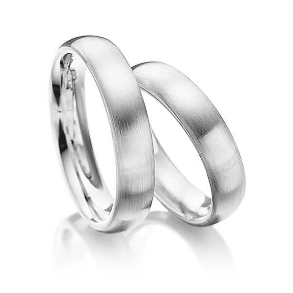 Set klassieke trouwringen in witgoud 14 kt. van Steinberg - Q-1012-1