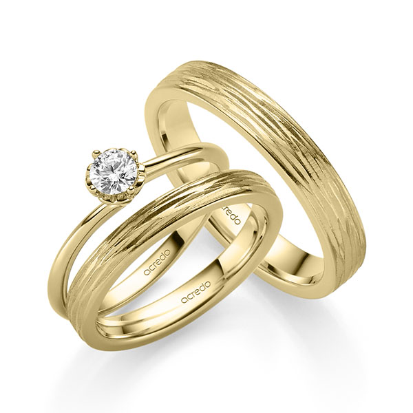 Tri-Set in Gelbgold 585 mit zus. 0,25 ct. Brillant tw, si von acredo - A-2442-3
