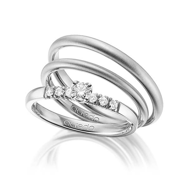 Tri-Set in Rotgold 585 mit zus. 0,27 ct. Brillant tw, si von acredo - A-1430-7