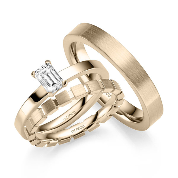 Tri-Set in Signature Goud 585 met 0,8 ct. tw,vs van acredo