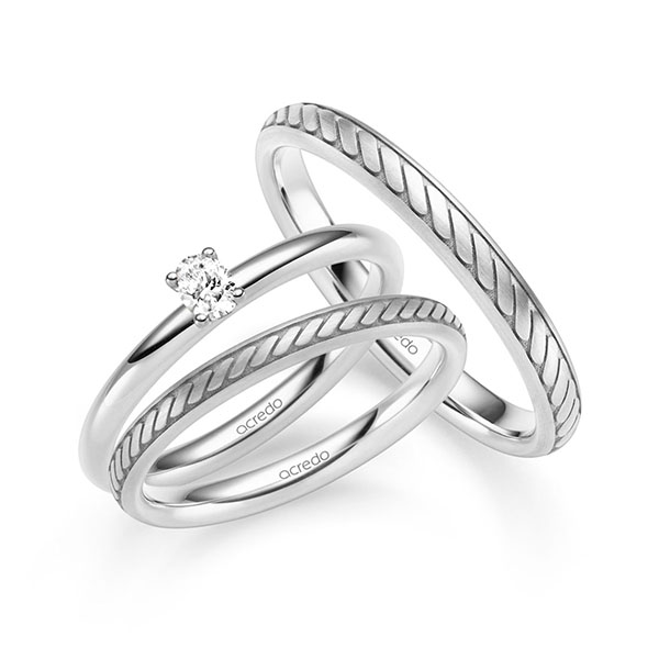 Tri-Set in Weißgold 585 mit zus. 0,2 ct. tw, vs von acredo Tri-Set in Weißgold 585 mit zus. 0,2 ct. tw, vs von acredo