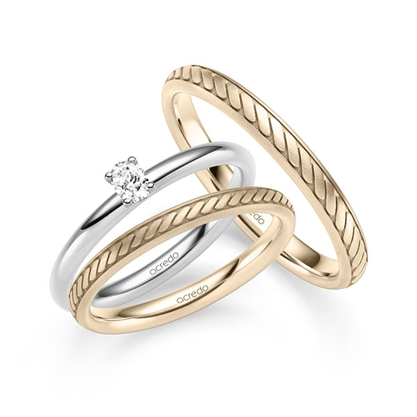 Tri-Set in Weißgold 585 mit zus. 0,2 ct. tw, vs von acredo Tri-Set in Weißgold 585 mit zus. 0,2 ct. tw, vs von acredo