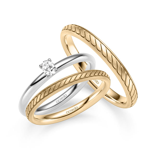 Tri-Set in Weißgold 585 mit zus. 0,2 ct. tw, vs von acredo Tri-Set in Weißgold 585 mit zus. 0,2 ct. tw, vs von acredo