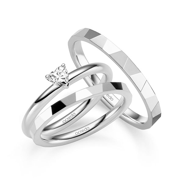 Tri-Set in Weißgold 585 mit zus. 0,2 ct. tw, vs von acredo Tri-Set in Weißgold 585 mit zus. 0,2 ct. tw, vs von acredo