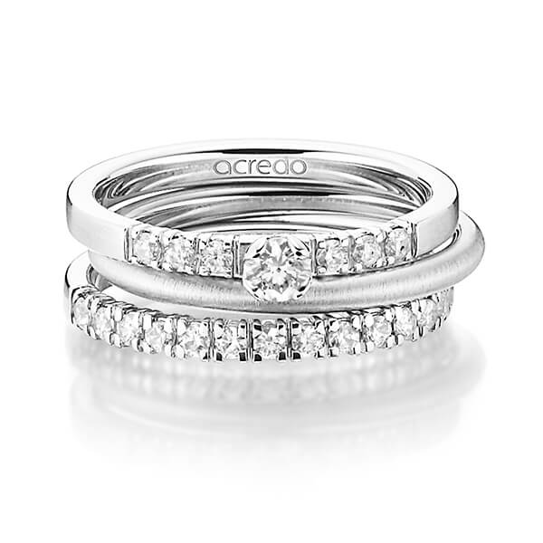 Tri-Set in witgoud 14 kt. met in totaal 0,59 ct. Briljanten & Briljant tw/si van acredo - A-1439-3 Tri-Set in witgoud 14 kt. met in totaal 0,59 ct. Briljanten & Briljant tw/si van acredo - A-1439-3