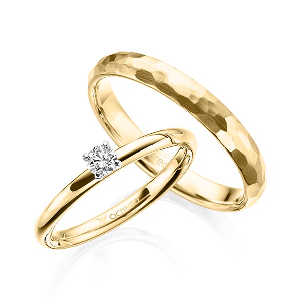 Verlobungsring Diamantring 0,15 ct. tw, si Gelbgold 585 Weißgold 585 