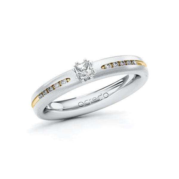 Verlobungsring Diamantring 0,23 ct. tw, si Weißgold 585 Gelbgold 585 