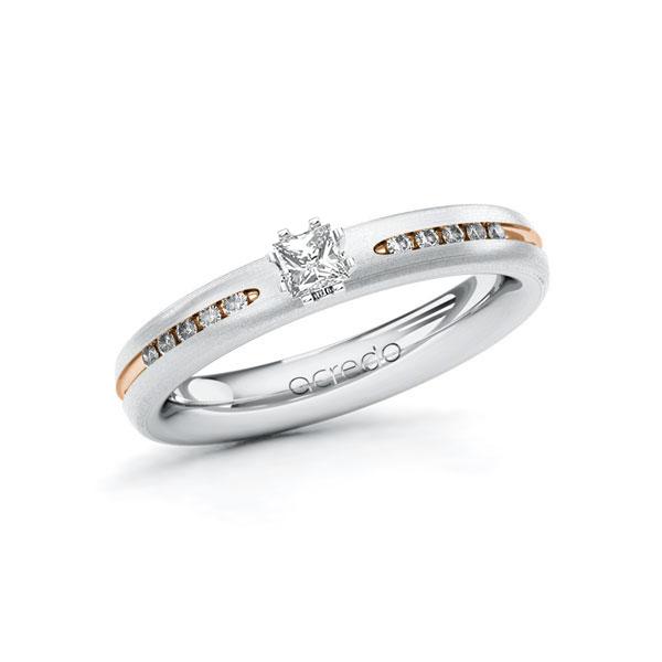 Verlobungsring Diamantring 0,23 ct. tw, si Weißgold 585 Rotgold 585 