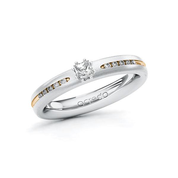 Verlobungsring Diamantring 0,23ct. tw, si Weißgold 585 Roségold 585 