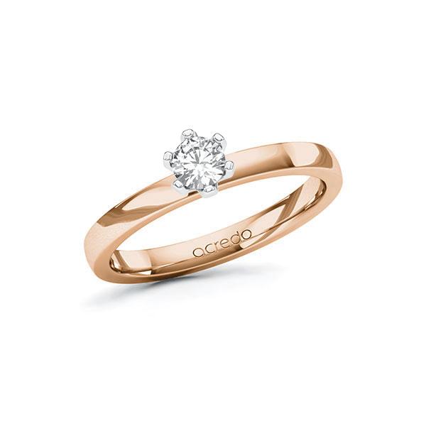 Verlobungsring Diamantring 0,25 ct. tw, si Rotgold 585 Weißgold 585 