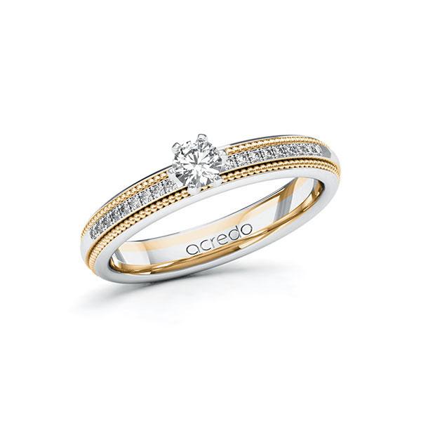 Verlobungsring Diamantring 0,29ct. tw, si Weißgold 585 Roségold 585 