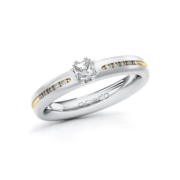 Verlobungsring Diamantring 0,33 ct. tw, si Weißgold 585 Gelbgold 585 