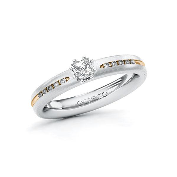 Verlobungsring Diamantring 0,33ct. tw, si Weißgold 585 Roségold 585 