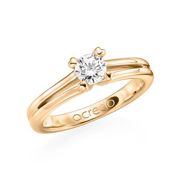 Verlobungsring Diamantring 0,4 ct. G SI Roségold 585 