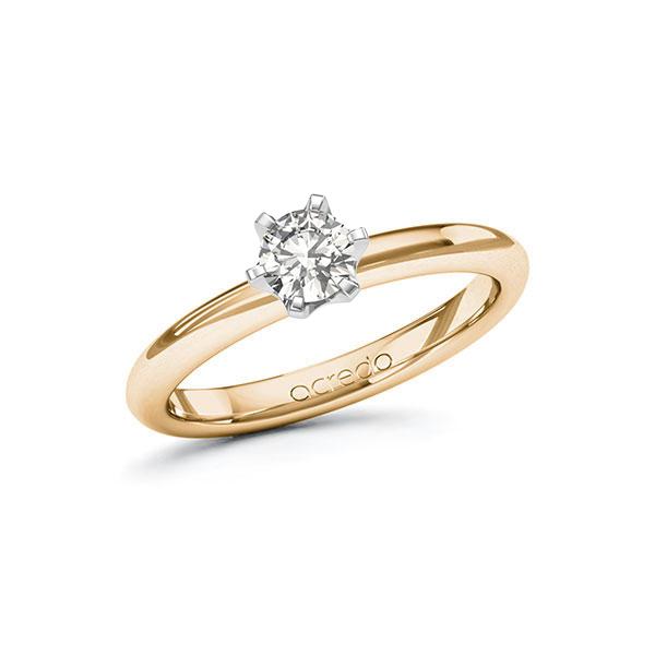 Verlobungsring Diamantring 0,4 ct. G SI Roségold 585 Weißgold 585 