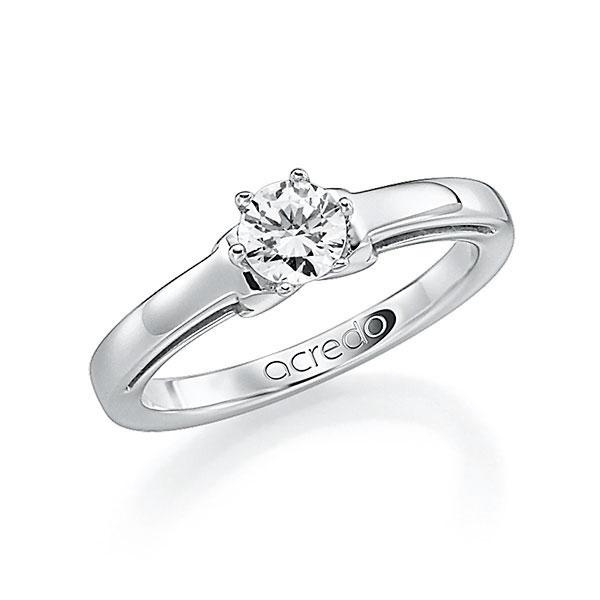 Verlobungsring Diamantring 0,4 ct. G SI Weißgold 585 