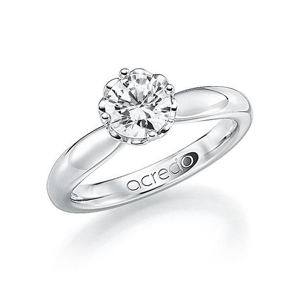Verlobungsring Diamantring 0,7 ct. G SI Weißgold 585 