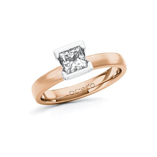 Verlobungsring Diamantring 0,7 ct. G VS Rotgold 585 Weißgold 585 
